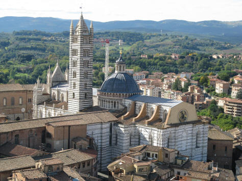 Belfry Tower at the Siena Cathedral in Tuscany